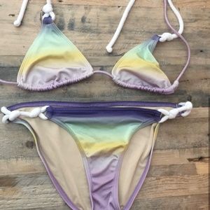 Multi colored string bikini